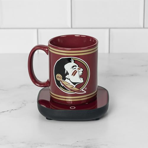 Uncanny Brands Florida State Seminoles 12oz Mug Warmer Set - Keeps Your Favorite Beverage Warm - Auto Shut On/Off