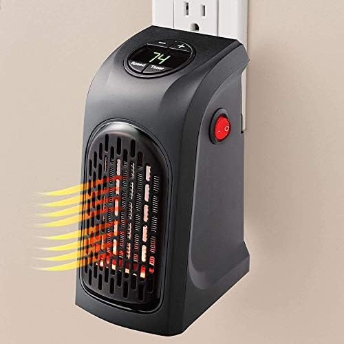 Compact Plug-in Electric 400 Watts Handy Room Heater, The Wall Outlet Space Heater, Air Warmer Blower Adjustable Timer Digital Display for Office/Camper Compact Plug-in Electric 400 Watts Handy Room Heater, The Wall Outlet Space Heater, Air Warmer Blower Adjustable Timer Digital Display for Office/Camper
