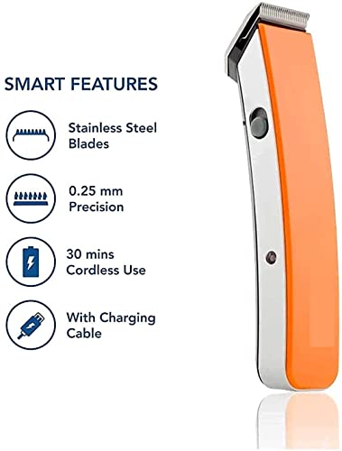 Image of Rechargeable Cordless Men Trimmer Shaver Machine for Beard & Hair Styling with 3 Extra Clips | Hair Clipper for Men & Boys | Multi-color | Pack of 1