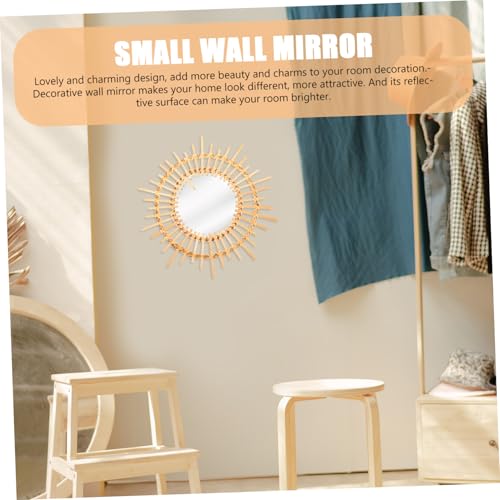 Miroir rotin 40cm décoration murale osier suspendu