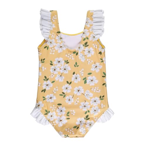 Image of LIZENS One Piece Swimsuit for Girls Swimwear with Ruffled Children Bathing Suit