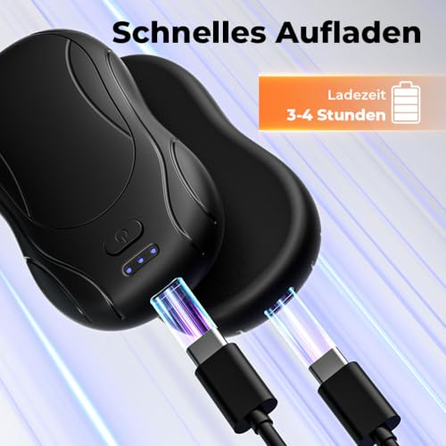 VOSFEEL Elektrischer Handwärmer 2er-Pack, Handwärmer Magnetische Tragbare 6000mAh, 3 Einstellbaren Heizmodi USB Wiederaufladbar… – Ansicht 6