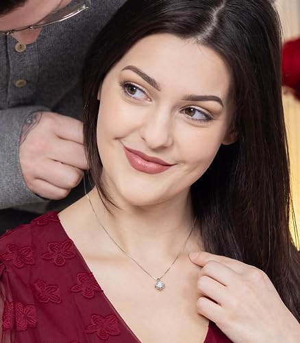 Beam & Bask 3 Carat Moissanite Necklaces for Women, Anniversary Romantic Pendant for Her, Best Jewelry Present to Wife Girlfriend Mom for Birthday2