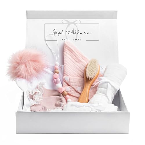 Image of Baby Girl Gifts, Baby Shower Gifts for Girls, New Born Baby Girls Gift, Baby Girl Gift, New Baby Girl Gifts, Newborn Gift Sets, 7 Piece Set,