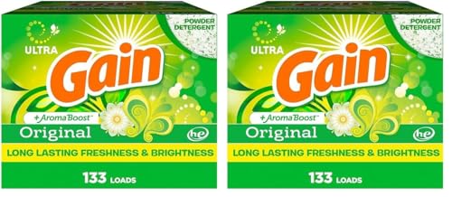 Gain Powder Laundry Detergent, Original Scent, 133 Loads, 123 OZ (Pack of 2) - image 1
