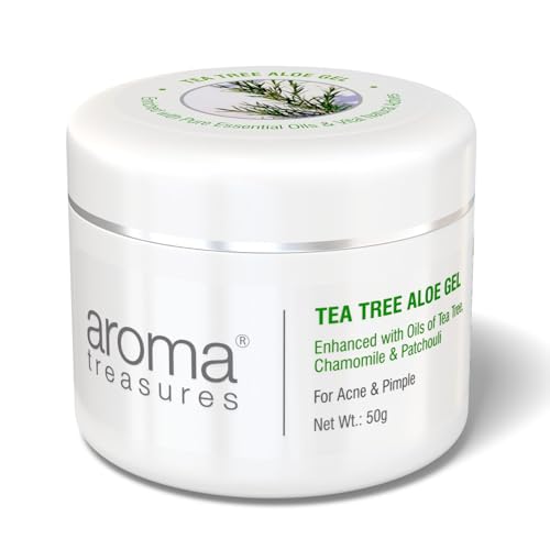 Aroma Treasures Tea Tree Aloe Gel for acne, pimples & oily skin 5...