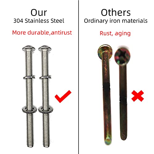 Universal Headboard or Footboard Hardware, 304 Stainless Steel Nuts and