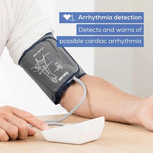 Image of Beurer German Engineering BM 23 Upper Arm Blood Pressure Monitor | C-type I Fully Automatic BP & Pulse Measurement | Cuff Fit Check | Irregular Heartbeat Detection | Risk Indicator | Scan & Save | Large Cuff of size 22-42 cm I 3 years Warranty