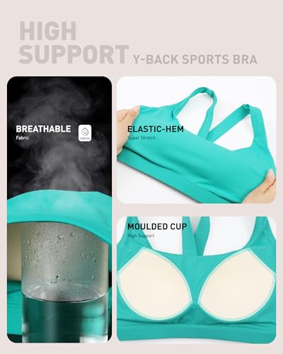 Image of RUNNING GIRL Sports Bras for Women, Molded Cup High Impact Sports Bra Workout Bras for Women High Support Racerback