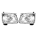 HECASA Headlight & Corner Light w/Bulbs Compatible with 2001-2004 Toyota Tacoma Replacement for TO2503136 TO2502136 Halogen Front Headlamp Bumper Head Lights Clear Lens Black Housing Left&Right Side