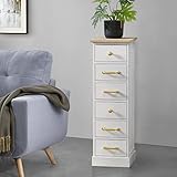 Misure: - totale (AxLaxP): 91 x 29 x 27 cm - interno del cassetto (AxLaxP): 10,4 x 21,4 x 21,4 cm - frontale dei cassetti (A x La): 11,8 x 22,2 cm