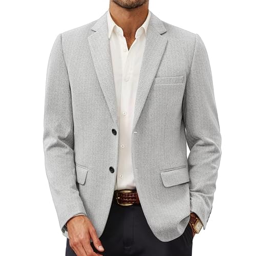 PJ Paul Jones Men’s Herringbone Blazer Jacket Lightweight Casual Knit Sport Coat