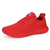 YDB Zapatillas de correr para hombre, ultra ligeras, transpirables, antideslizantes, deportivas, de malla, para entrenamiento, zapatos deportivos casuales, Allred015, 42.5 EU