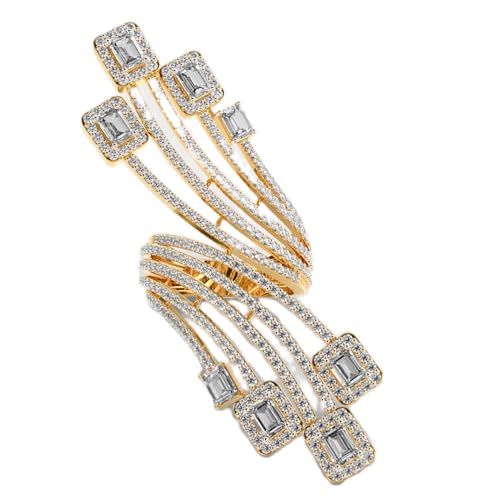 Bague croisée en argent 925 anti-ternissement avec moissanite et émeraude véritable