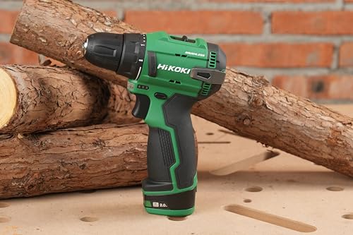 Image of HIKOKI DS12DF - Cordless Driver Drill, 12V With 10mm Keyless Drill Chuck, Brushless Motor, 2 Speed Gear, 35 Nm Tightening Torque, Built-In Led Light, 1 Kg, 2 Batteries, Charger & Carry Case Included