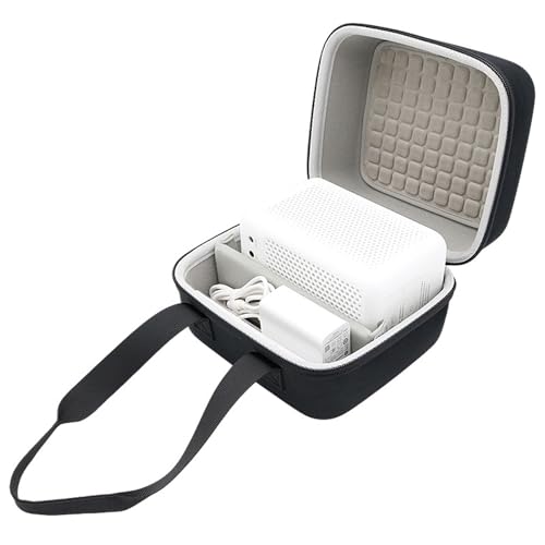Estuche rígido de EVA para proyector pequeño, bolsa impermeable de almacenamiento con forro suave y correa para llevar a mano miniatura 2
