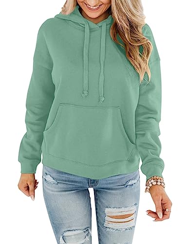 Minetom Women's Lightweight Pullover Hoodies Casual Long Sleeve Sweatshirts Tops with Pocket