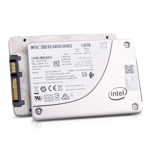 Intel D3-S4510 SSDSC2KB019T8 1.92TB SATA 6Gb/s 3D TLC 1 DWPD 2.5in Read Intensive Enterprise Solid State Drive (Renewed)