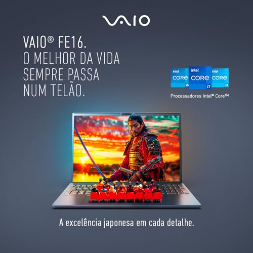 Notebook VAIO FE16 Intel Core i5-1334U Windows 11 Home 16GB RAM total 512GB SSD Tela 16″ IPS WUXGA Antireflexo – Cinza Grafite – VJFE62F11X-B0321H