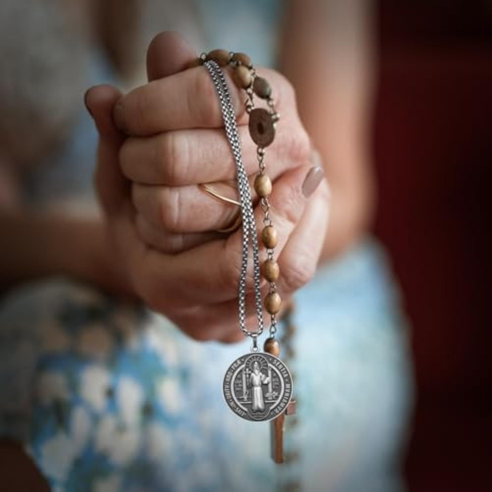 Saint Benedict Medal Necklace, Blessing Gift for Family