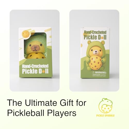 RORLAND Pickle Sparkle | Pickleball Funny Gift for Women or Men | Hand-Crochet PickleDoll Capybara Keychain | Pickleball Plush Tote Bag Charm | Ideal Gift for Pickleball Players or Teammates - image 8
