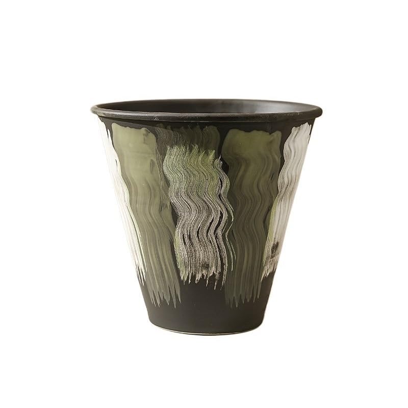 Pot de fleur en céramique de 28 cm, jardinière ronde haut de gamme