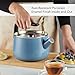 KitchenAid Teakettles Enamel-on-Steel Stovetop Whistling Teakettle, Induction Ready, Stainless steel Lid, 2 Quart - Blue Velvet