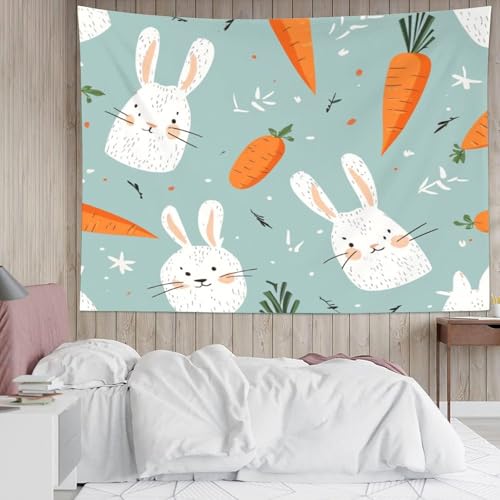 Tissu pour la chambre tapisserie lapin 3D grand format 230cm