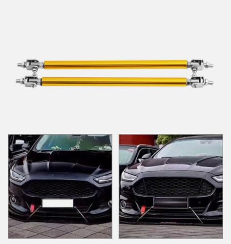 Image of 2PC Golden Big Front Splitter Support Rods Adjustable Strut Rods for Cars Vehicles, 8''-11'' Automotive Replacement Bumper Lip Splitter Bars Universal Fit for All Cars.