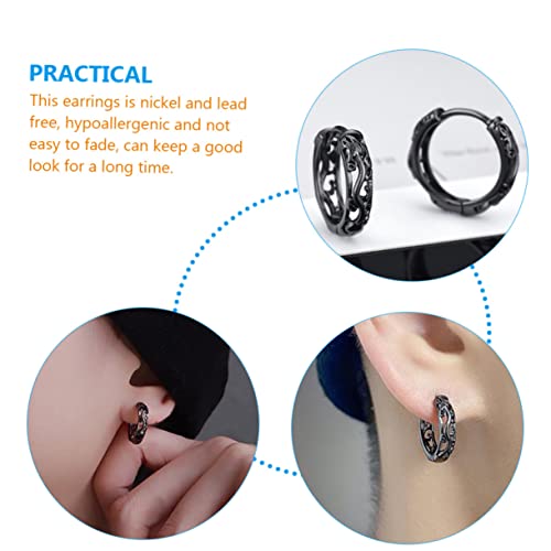 GALPADA 1 Par De Dragão Brinco De Declaração Brinco Masculino Argola Masculinos Brinco Redondo Pende