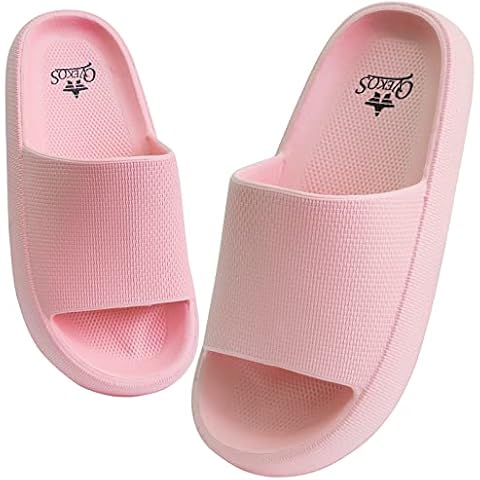 700-INK Cloud Sliders Womens Mens Sliders Ladies Slippers Non-Slip Shower Shoes Flip Flops Lightweight Sandals for Shower Indoor Outdoor Pink 39/40 Cover