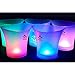 LED Ice Bucket,TECKCOOL 5L Large Capacity Wine Cooler Led with Colors Changing,Champagne Wine Drinks Beer Bucket,Power by 2 AA Batteries,for Party,Home,Bar,etc