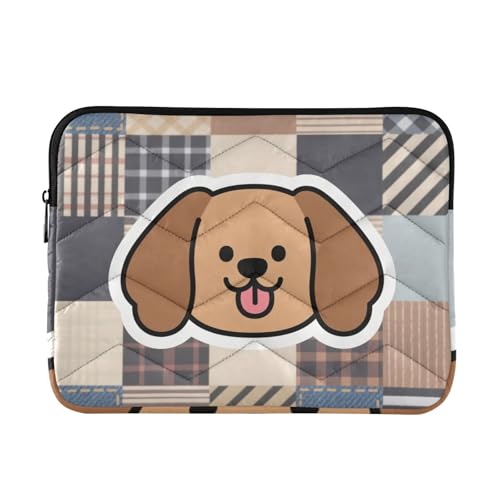 Custodia per laptop 15-16 pollici resistente allacqua borsa per valigetta cartone animato carino cane plaid viaggio per per business case para