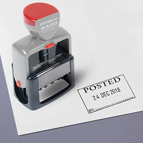 Tampon dateur encreur automatique avec zone de texte Printtoo noir pour marquage de document
