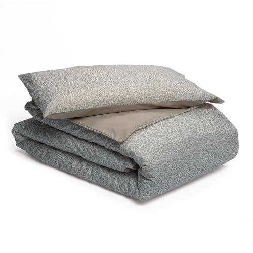 Foppapedretti Noche & Naturaleza - Saco nórdico para Cama Individual 1P con Funda de Almohada; Pétalos de Arena 100% algodón, Fabricado en Italia