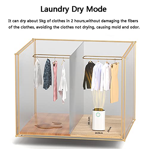 Dehumidifier and HEPA Air Purifier 2 in 1 w/ 5L Water Tank - 16L/24L/Day, Low Energy, Digital Humidity Display, 4 Mode, 24 Hour Timer - 1600sqft - Laundry Drying - Portable Home Dehumidifier - Image 5