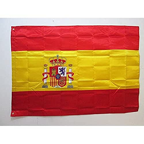 AZ FLAG - Drapeau Espagne - 150x90 cm - Drapeau Espagnol en Satin avec Oeillets Métaliques Intégrés - Pavillon 110 g