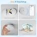 5-Pack Smoke Alarm Set with WiFi – App-Controlled Fire Detectors, Silence & Test Button, Low Battery Indicator, Tool-Free Cover for Quick Battery Swap, Includes 10 AAA Batteries