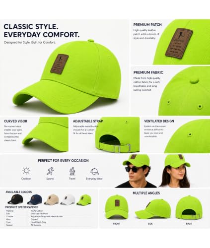 Image of Cap for Men Women Topi Unisex Head Branded Boy's Girl's Caps Adjustable Strap Summer Sports Cricket Gym Dance Cotton Free Size
