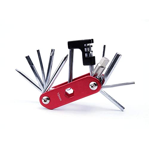 Image of WOTOW Bike Repair Tool Kit & Bike Saddle Bag, 14 in 1 Bike Chain Tool Hex Key Wrench Maintain Accessories Multitool Set with Portable Under Seat Bag for Road Mountain Commuter Bicycle