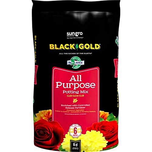 SunGro Horticulture Potting Soil - All Purpose with Control - 16 Quart - Worm Castings Pumice Peat Moss