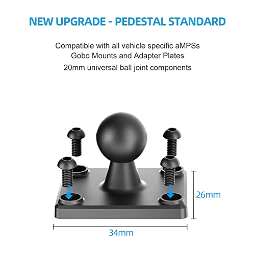 OHLPRO Heavy Duty Drill Base Tablet Holder Car Mount Dashboard for 7" - 11.5" Tablets, iPad/iPad Mini Samsung Galaxy, Multi-Angle, Industrial, Black by OHLPRO - Image 6