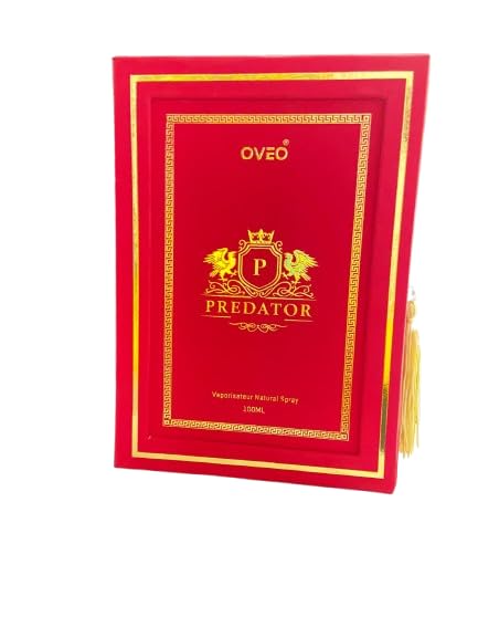 Image of FRASIYON Oveo Predator Red Parfum for Men | 100ml - Long Lasting Luxury Fragrance with Bold Oriental Scent | Premium Perfume with Free Mini Travel Spray