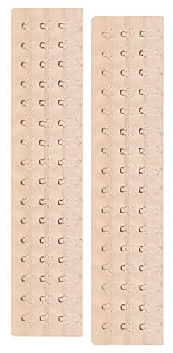 Extensor de sujetador corsé (opcional), 2 piezas, 2 piezas de 16 ganchos beige (espaciado de 11.8 in/0.7 in),