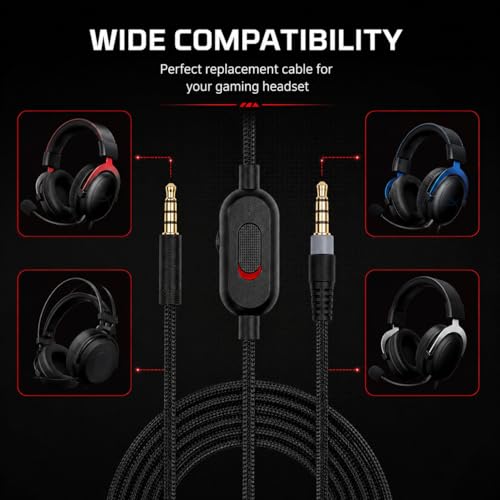 Cable de audio auxiliar desmontable 3.5mm con control volumen miniatura 4