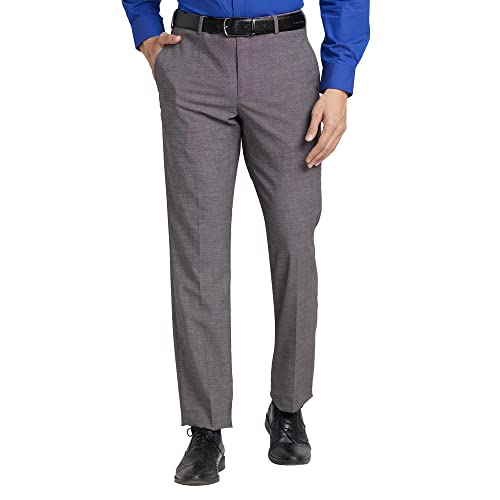 Image of Park Avenue Men's Terry Rayon Blend Fil-A-Fil Pattern Smart Fit Flat Front Formal Trouser