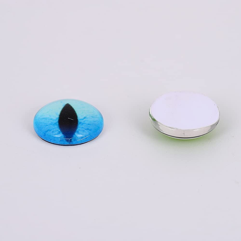 100PCS Dragon Eyes Glass Cabochons For DIY Crafts - Assorted Sizes, For Clay Dolls, Jewelry & More