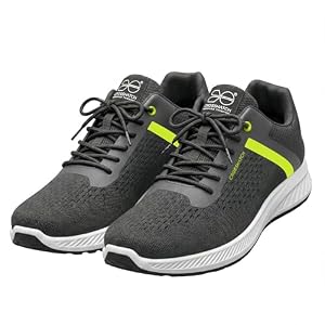 Crosshatch Grey Men's Trainers - Lightweight Breathable Running Shoes for Gym, Fitness, and Casual Everyday Wear