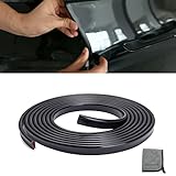 Winunite 16.4Ft(5M) Car Door Edge Guards Self-Adhesive Universal Fit Black Car Door Edge Protector PVC U Shape Door Edge Trim Molding Automotive Trim Car Door Trim Protector for Truck Sedans SUV