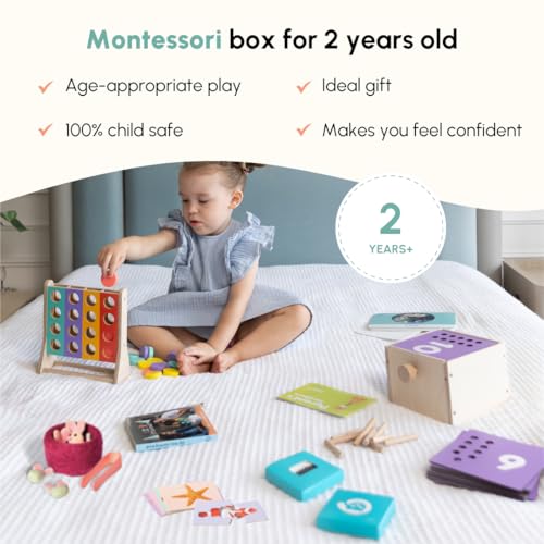 Image of Curious Cub Montessori Learning Wooden Baby Toys | Box 11: 24+ Months| Montessori Toys for 2 Year Old|Child Development & Problem Solving Baby|Fine Motor Recognition Skills | Birthday Gift Boy Girl